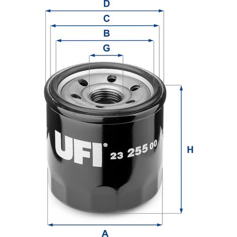 UFI 23.255.00 UFI Ölfilter