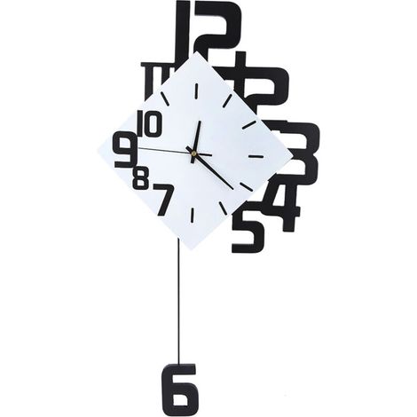Nordic style wrought iron wall clock, hanging wall clock for living room bar. (1/5)