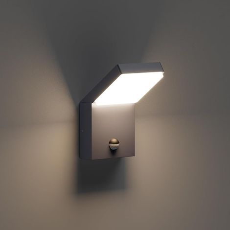 Applique Exterieur 24W LED avec Détecteur de Mouvement, Éclairage murale Imperméable IP65 Lampe Exterieur Moderne pour Terrasse Entrée Jardin, 1500LM, Anthracite, Blanc Naturel 4000K (1/5)