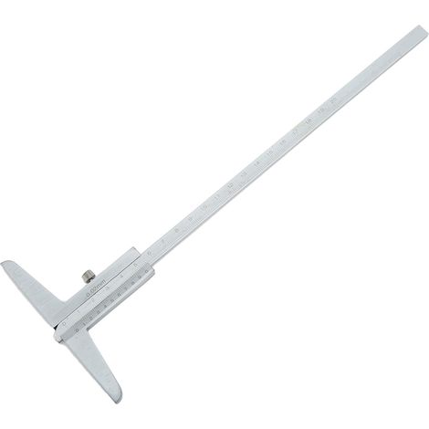 Tiefenmessschieber aus Edelstahl, matt verchromt, gut ablesbare Skala, Messbereich 0–200 mm / 0–7,9 Zoll (1/5)