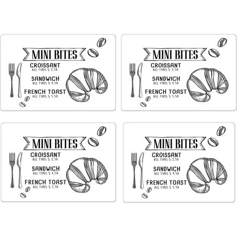 Lupia Tovagliette Americane Lavabili Set 4 pz PVC MINI BITES 28,5x43 cm (1/4)