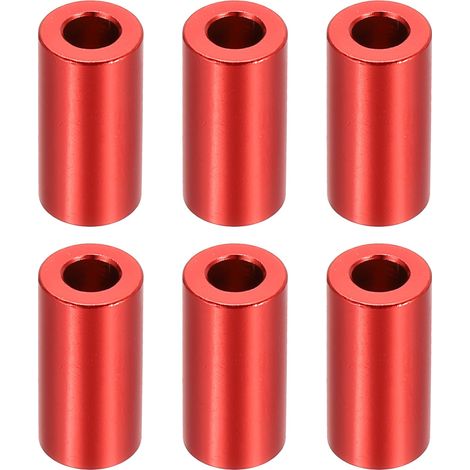 6 Pièces Entretoises en Aluminium M5 pour Vis de 1/5" Ou M5 Rouge (1/5)