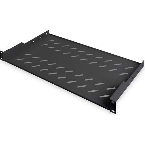 étagère 19" 1 U montage fixe prof 250 mm Noir (1/5)