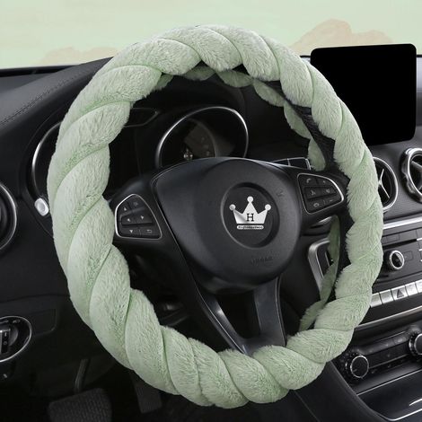 Lenkradbezug Plüsch Grün 39-41cm Universal für Damen und Mädchen (1/5)