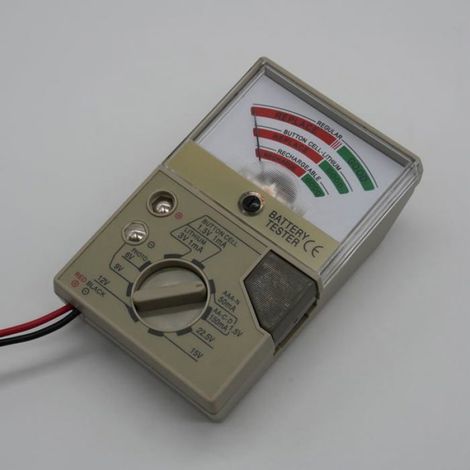 Testeur De Piles - Compatible AA AAA C D N 9V Piles Bouton Lithium - Mesure Tension 1 5 V À 22 5 V - Pour Diagnostic Batteries Domestiques Et Ateliers - 1 Pièce (1/5)
