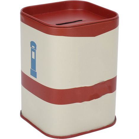 Boîte de rangement pour lames usagées, fer, couvercle amovible, grande capacité, coffret de sécurité pour coiffeur, rouge (1/5)