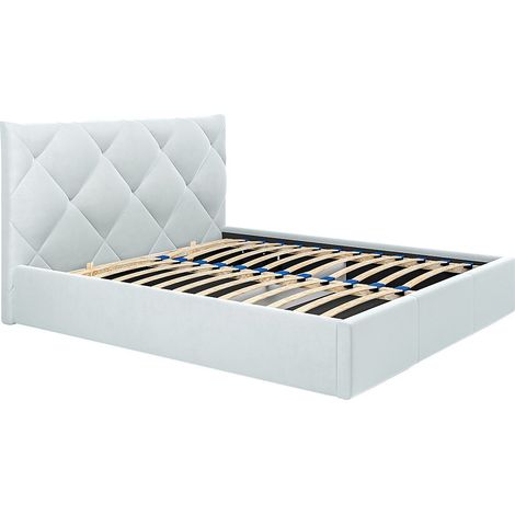 Letto con contenitore 160 x 200 cm Velluto Grigio - STARI di PASCAL MORABITO (1/4)
