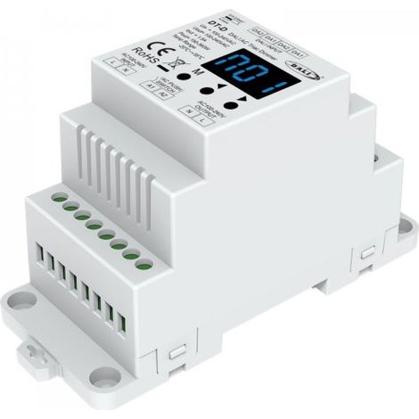 TRIAC DALI Dimmer Da Guida DIN, Con Display Digitale, Dimmerabile 220V Taglio di Fase, Pulsante NO, DALI-2, 1 Canale 1,5A Max 360W, 1 Indirizzo, Curva Lineare o Logaritmica