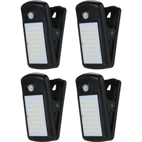 Lampes solaires d'extérieur 40 LED - Détecteur de mouvement - Pince - IP65 (1/5)