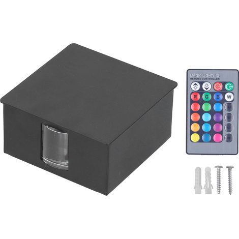 Applique murale RGB avec télécommande, éclairage décoratif LED moderne 3W pour salon, hôtel, villa, karaoké (1/4)