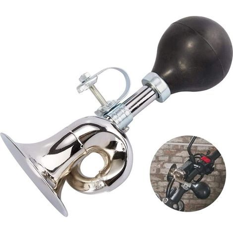 Fahrradhupe, Fahrradklingel, Trompeten-Fahrradklingel, Retro-Fahrradhupe aus Metall mit verstellbarer Klemme, Hupe für Erwachsene und Kinder – nicht elektronisch (1/5)