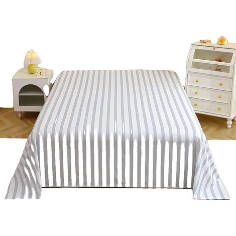 Set aus Spannbettlaken und Kissenbezug, seidenweich, farbecht, ein Spannbettlaken, 229 x 259 cm (1/2)