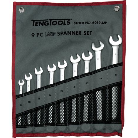 Jeu cles mixtes 8-19mm 9pcs Teng Tools 6059LMP
