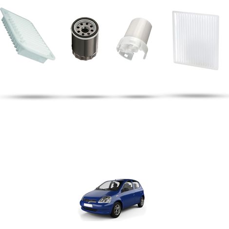 Kit tagliando 4 filtri compatibile con Toyota Yaris I (p1) 1.3 64kw Dal 2002 (1/5)