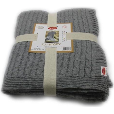 Coperta in cotone Scotty 150x125 cm, grigia (1/3)