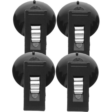 Sewroro Lot de 4 pinces à ventouses noires pour voiture (1/5)