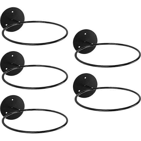 Lot de 5 supports muraux pour ballons de basket-ball, football, volley-ball et autres ballons d'exercice. (1/5)