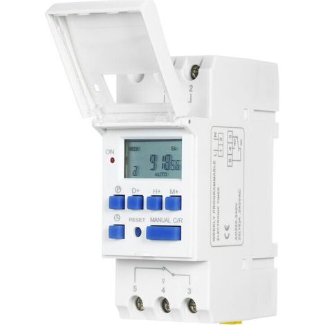 THC15A numerique LCD alimentation programmable Commutateur de relais 16A Amp electronique hebdomadaire 7 Jours 16 sous et hors relais minuterie de controle AC 220V (1/5)