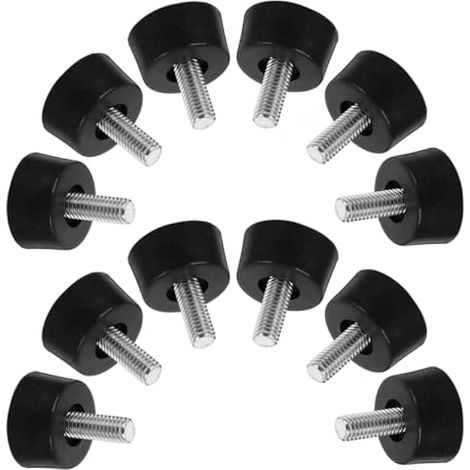 Gadpiparty 1 lot de pieds à vis en plastique pour pieds de chaise, pieds de nivellement de meubles, pieds de canapé, pieds de chaise, pieds de rechange pour meubles en fer, noir, 20 pièces (1/5)