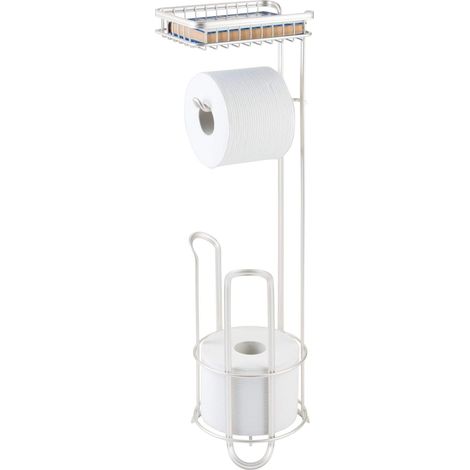 Porte-rouleau de papier toilette - Autoportant - Sans perçage - Support pour papier toilette (1/4)