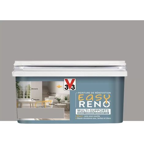 Peinture Multi-Supports V33 Easy Réno Gris lune 2 L