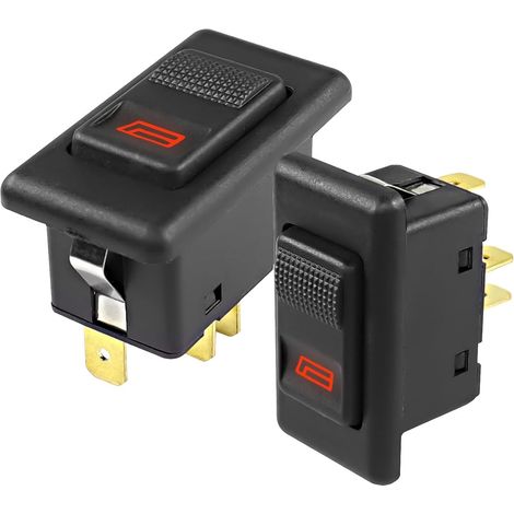 Set mit 2 universellen 5-poligen DC 12V/24V 20A elektrischen Schaltern für elektrische Fensterheber in Autos, Motorrädern und Booten (1/5)