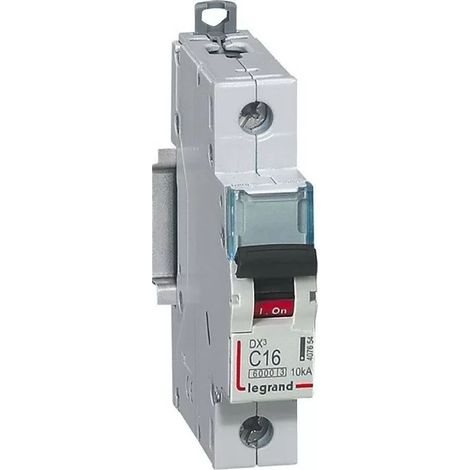 Legrand 407654 Interruttore automatico dx≥ 6000 - vite/vite - 1P 230/400V 16A 10kA - curva C - partenza protezione