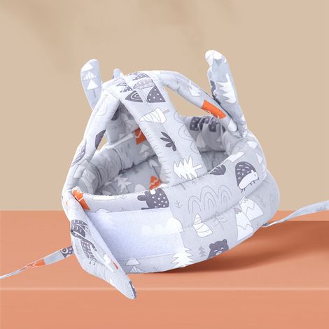 Casque pour enfants avec protection contre les chocs, respirant, avec rembourrage doux pour la tête et capuche absorbant les chocs, idéal pour les bébés qui courent, marchent et rampent, de couleur gr (1/5)