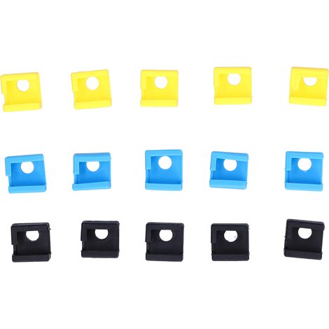 MK8 Silikon-Sockenüberzug, langlebiger Heizblock für 3D-Drucker, Schwarz/Gelb/Blau, für den gewerblichen und industriellen Einsatz
