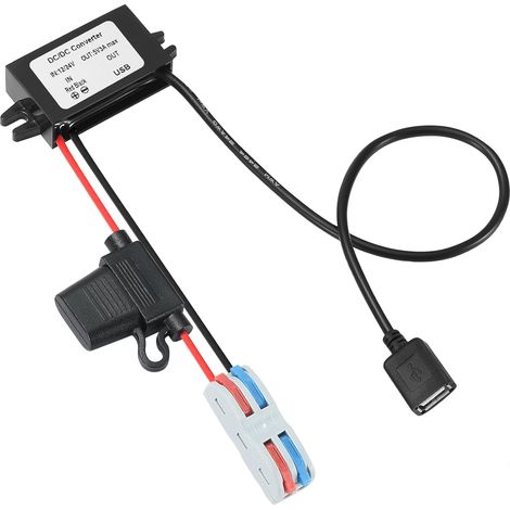 Convertisseur d'alimentation 12V vers 5V USB-A Régulateur de Tension DC 8V-32V vers 3A 15W pour Caméra de Voiture, GPS, Éclairage LED (1/5)