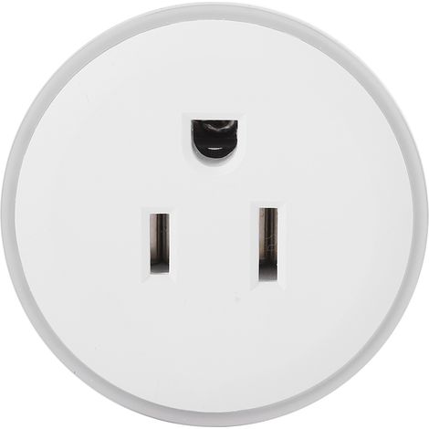 Prise Connectée WiFi Miniature Smart Life Contrôle Vocal Alexa Google Home Minuterie USB Intégrée 10A Compacte Blanche (1/5)