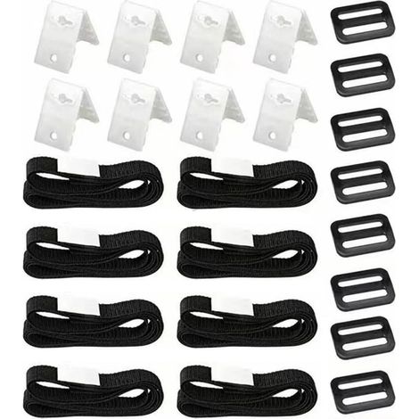 Lot de 8 rouleaux, sangles, pinces, accessoires pour couvertures de piscine, sangles compatibles avec les couvertures de piscine et pièces détachées. (1/5)