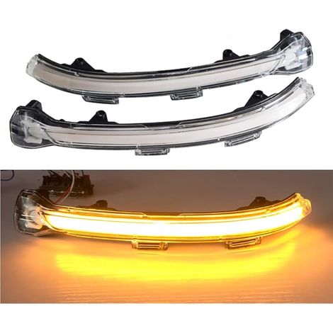 dynamiques indicateurs de direction une paire miroir lumières led pour VW Golf 7 GTI R GTD MK7.5 13-19 Touran MK7 (Jaune-Cristal) (1/5)