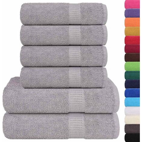 Ensemble de serviettes FROGN 6 pcs gris 360 g/m²