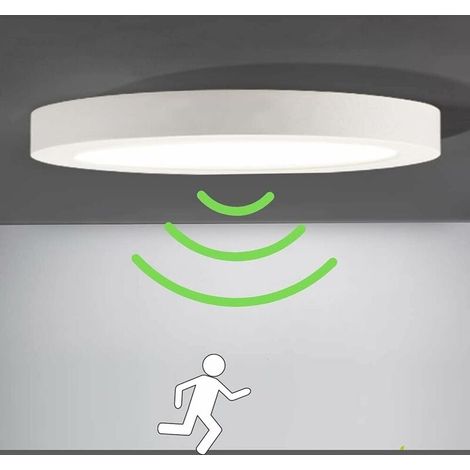 Lámpara de techo con panel LED, moderna y redonda, ultrafina, luz blanca fría de 6000 K, fácil de instalar, aplicable a cocina, sala de estar, balcón (1/3)