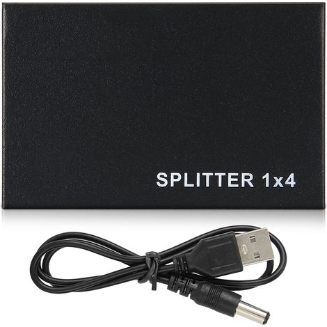 Répartiteur HDMI 1 entrée 4 sorties, hub 4 ports, répéteur, amplificateur V1.4 3D 4K 1080p (1/5)