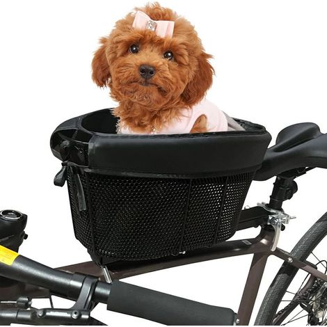 fahrradkorb-fur-hunde-verstellbarer-sicherheitsgurt-fahrradkorb-fur-hunde-mit-schwarzem-futter-fur-kleine-hunde-und-katzen-bis-6-8-kg-schwarz-240284427 (1/5)