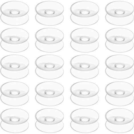 Lot de 20 ventouses transparentes double face pour une fixation stable (1/5)