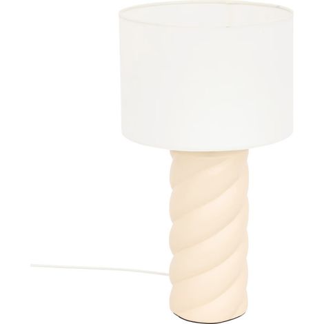Lampe à Poser en Céramique "Noly" 44cm Beige (1/4)