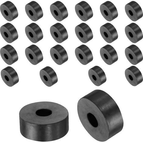 24pcs Rondelles en Caoutchouc Anti-Vibration Épaises, Entretoise Plate Amortisseur pour Connexions Électriques Réparations Automobiles Appareils, 25mm OD x 8mm ID x 10mm Hauteur (1/5)