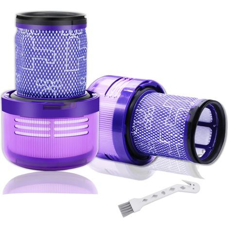 Filtro de repuesto V12 para aspiradora Dyson V12 Detect Slim Absolute, filtro HEPA lavable V12 con cepillo de limpieza, reemplaza la referencia 971517-01 (2 unidades). (1/5)