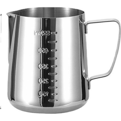 Mousseur à lait Barista 350 ml en acier inoxydable avec balance – Silver (1/5)