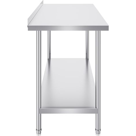 Mophorn Edelstahl-Arbeitstisch 24 x 60 x 36 Zoll, gewerblicher Arbeitstisch mit einstellbarer Höhe, robuster Tisch für Lebensmittelzubereitung für Restaurant, Zuhause und Hotel