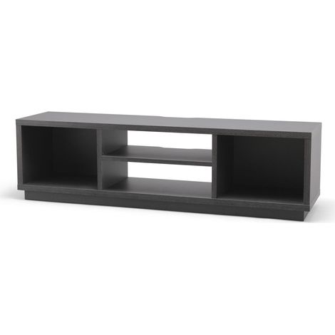 Iris Ohyama, Meuble TV, Meuble tele, Banc TV, Support télévision pour ecran jusqu'à 65 pouces, 4 Etagères, Sortie-câbles, Pieds ajustables, Chambre, Salon - TV Cabinet Standard OTS-150S - Chêne noir