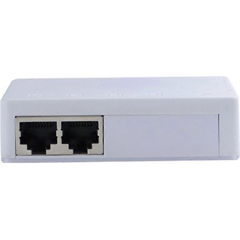 Extendeur PoE à 2 ports, 10/100 Mbps, répéteur PoE 1 vers 2, 12 V 1 A, distance d'alimentation 250 mètres, compatible avec les commutateurs PoE/caméras IP standard. (1/5)
