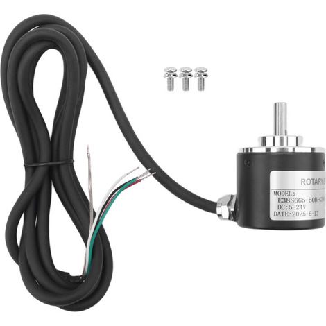 Geeignet für Drehgeber 38S6G5-B-G24N AB, Zweiphasenanschluss, 50P/R, 5-24V, Vollwelle, Open-Collector-NPN-Ausgang.