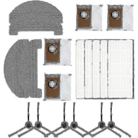 Lot de 24 brosses latérales en tissu de nettoyage pour aspirateur Proscenic M8 Pro (1/3)