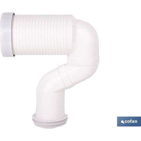 Collier de raccordement droit 45° découpable pour WC avec joint torique Ø110 mm (1/4)