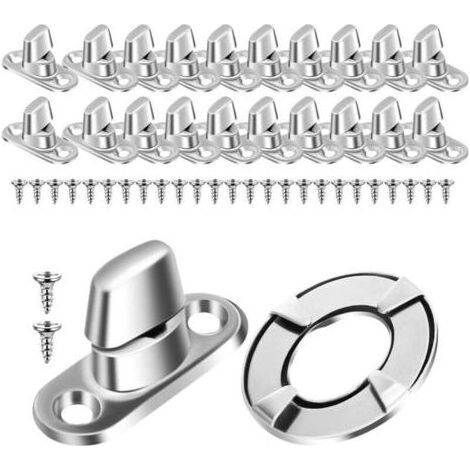 Kaelt - Boutons-Pression à Œillet Tournants pour Toile – 30 Pièces Vis de Fixation – Métal Résistant aux Intempéries – Fixation Stable pour Bâches Voiliers Camping-Cars et Tentes (1/4)