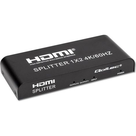 Splitter attivo Qoltec 2 x HDMI 4K x 2K 6 Gb/s 60 Hz Elevata stabilità (1/5)